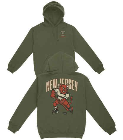 New Jersey Hockey v1 Basic Hoodie - Old Time Sports