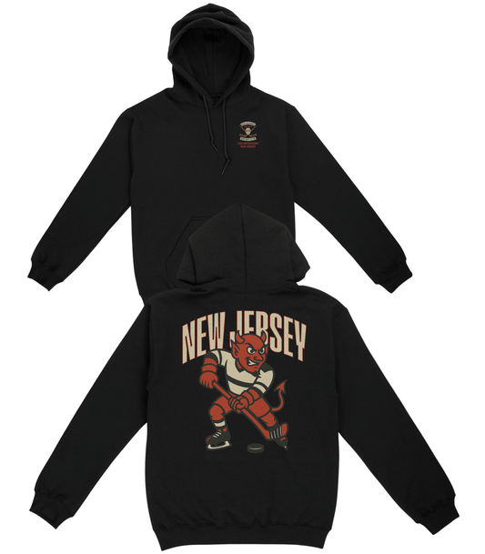 New Jersey Hockey v1 Basic Hoodie - Old Time Sports