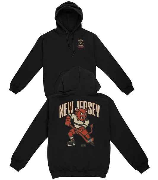 New Jersey Hockey v1 Basic Hoodie - Old Time Sports