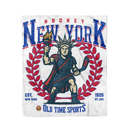 New York Hockey 50x60in Fleece Blanket - Old Time Sports