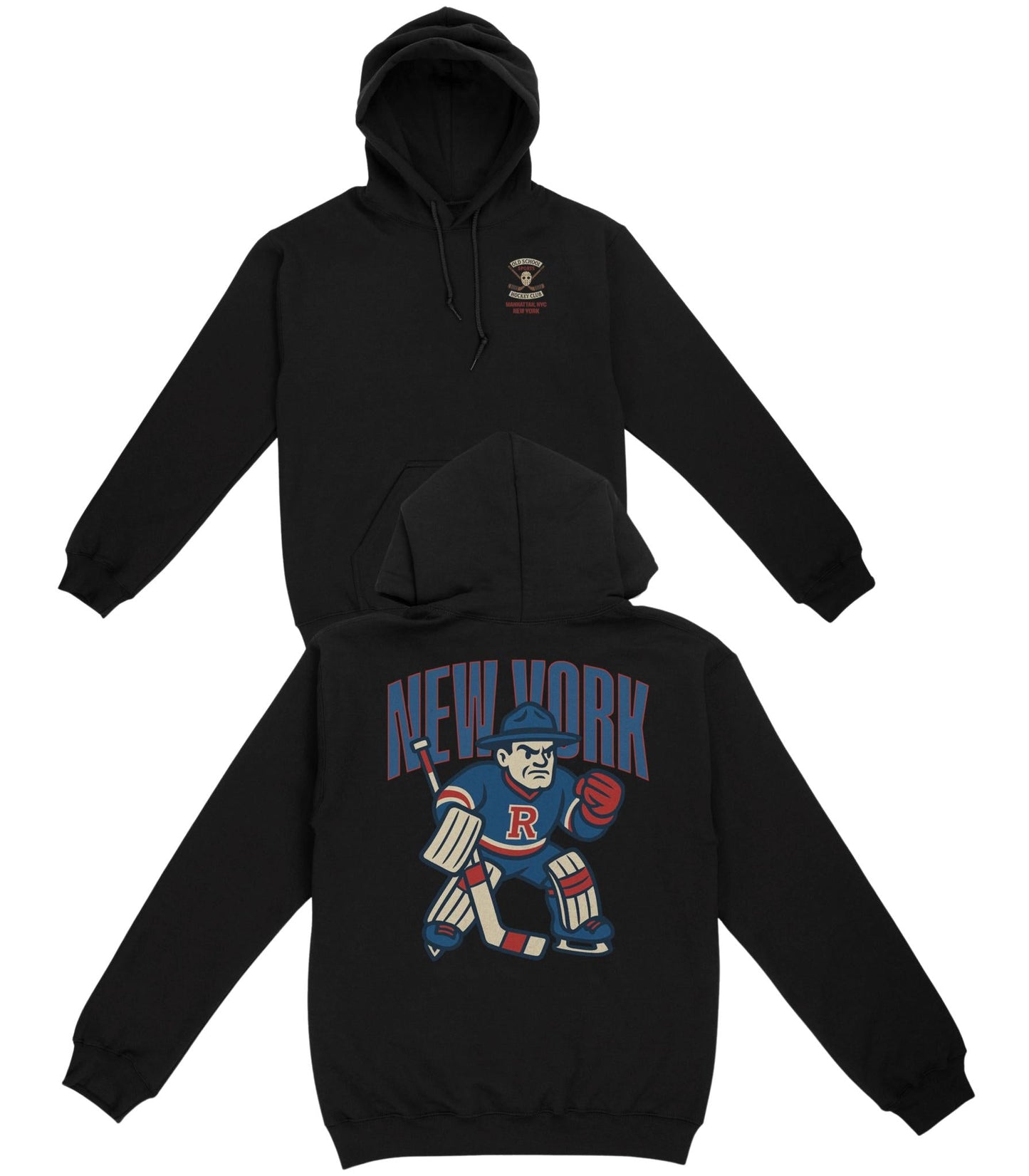 New York Hockey v1 Basic Hoodie