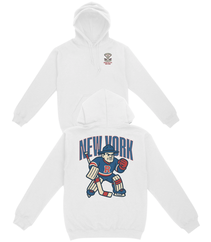 New York Hockey v1 Basic Hoodie - Old Time Sports