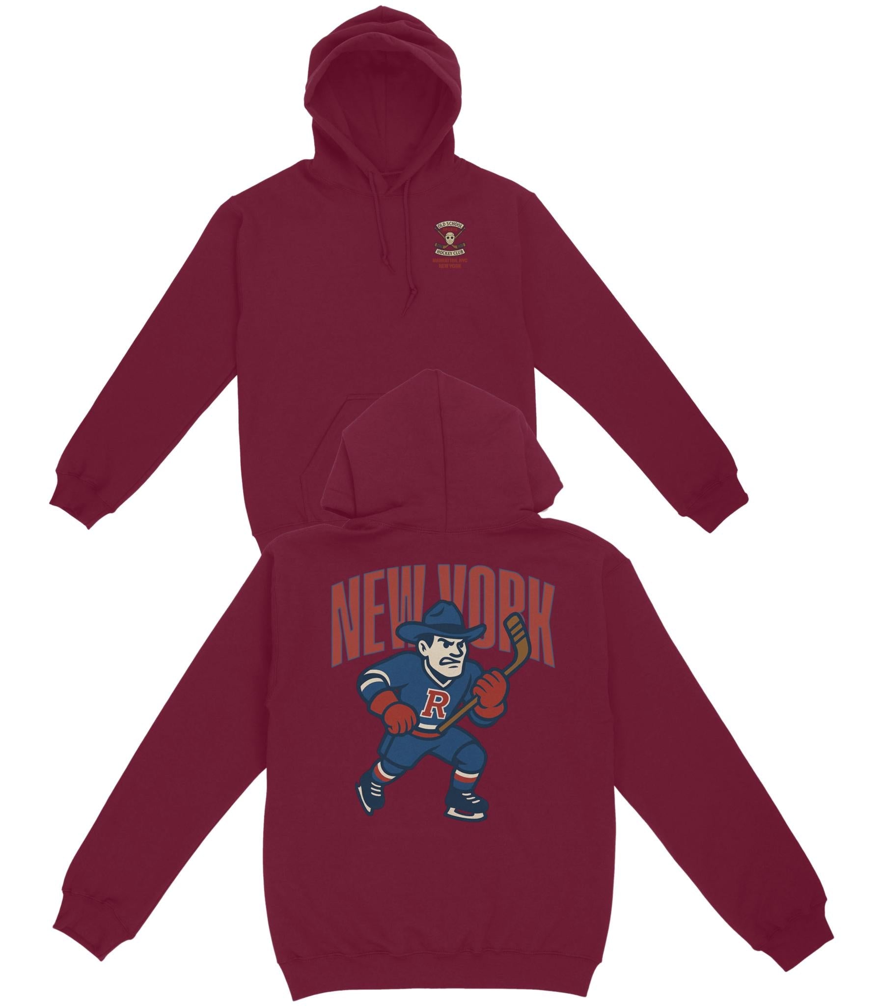 New York Hockey v2 Basic Hoodie
