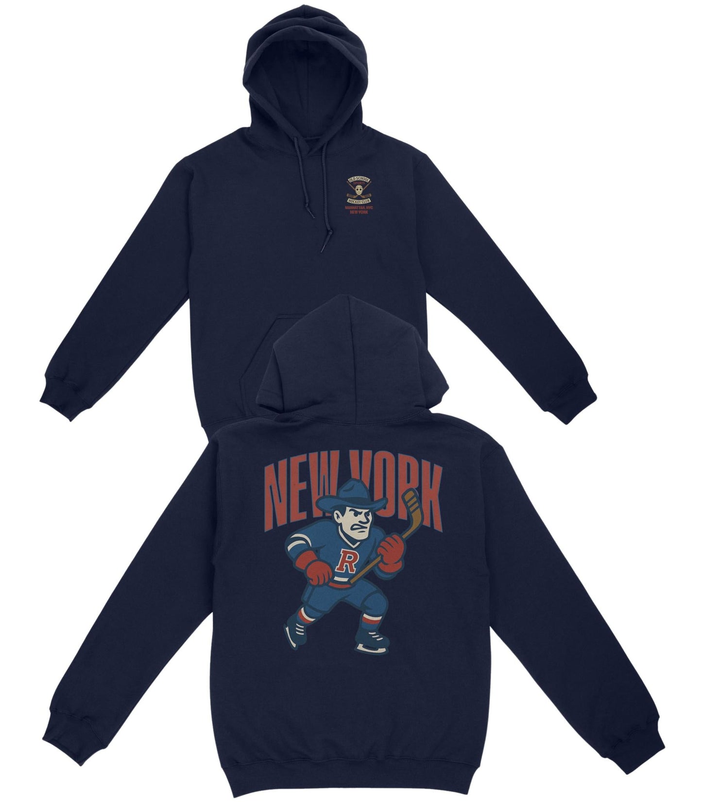 New York Hockey v2 Basic Hoodie