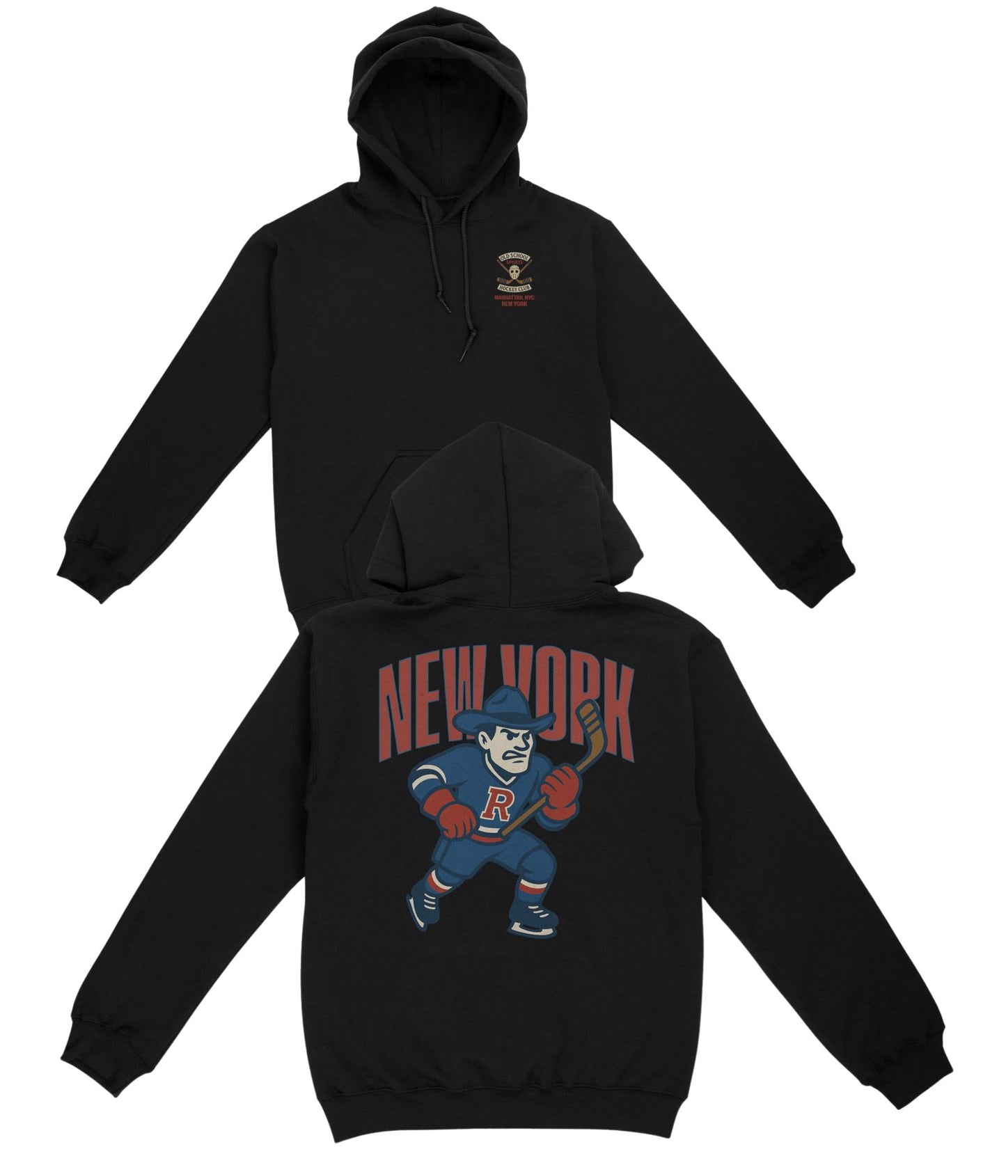 New York Hockey v2 Basic Hoodie