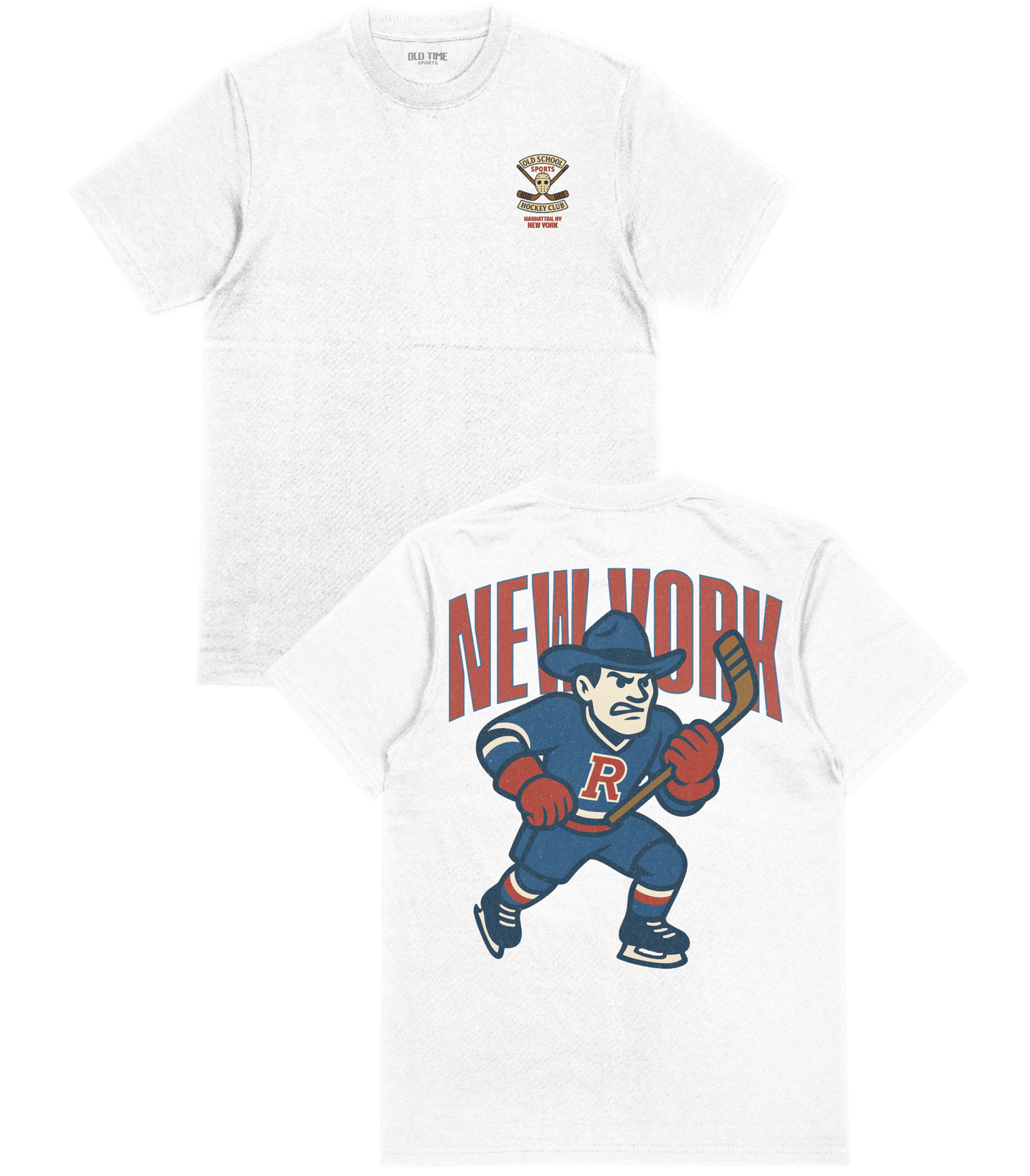 New York Hockey v2 T-Shirt - Old Time Sports