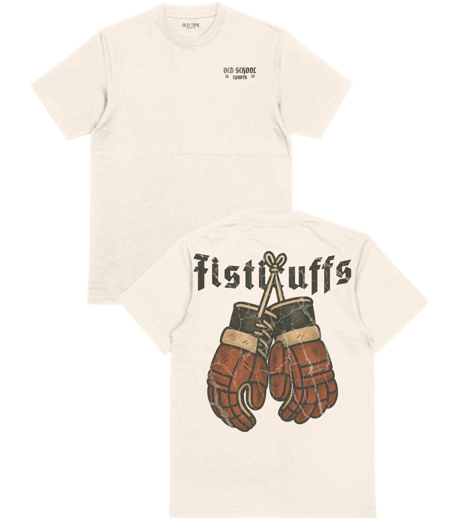 Old School Fisticuffs T-Shirt - Old Time Sports