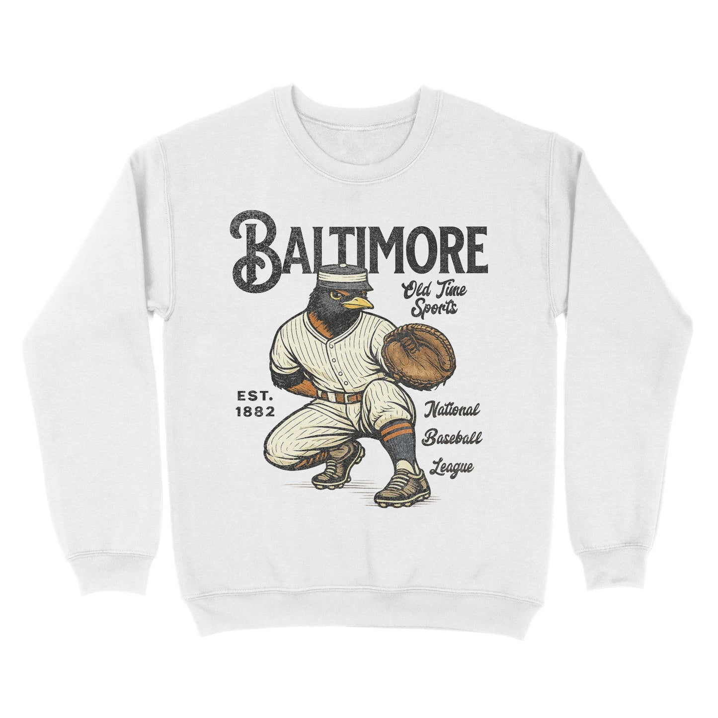 Old Time Baltimore Basic Crewneck - Old Time Sports
