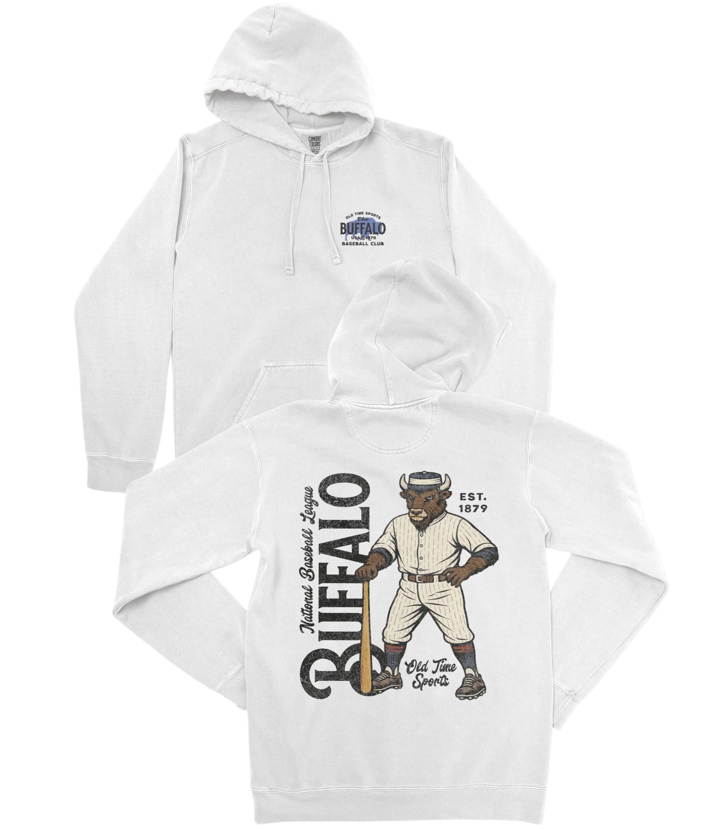 Old Time Buffalo Baseball Premium Hoodie - Old Time Sports
