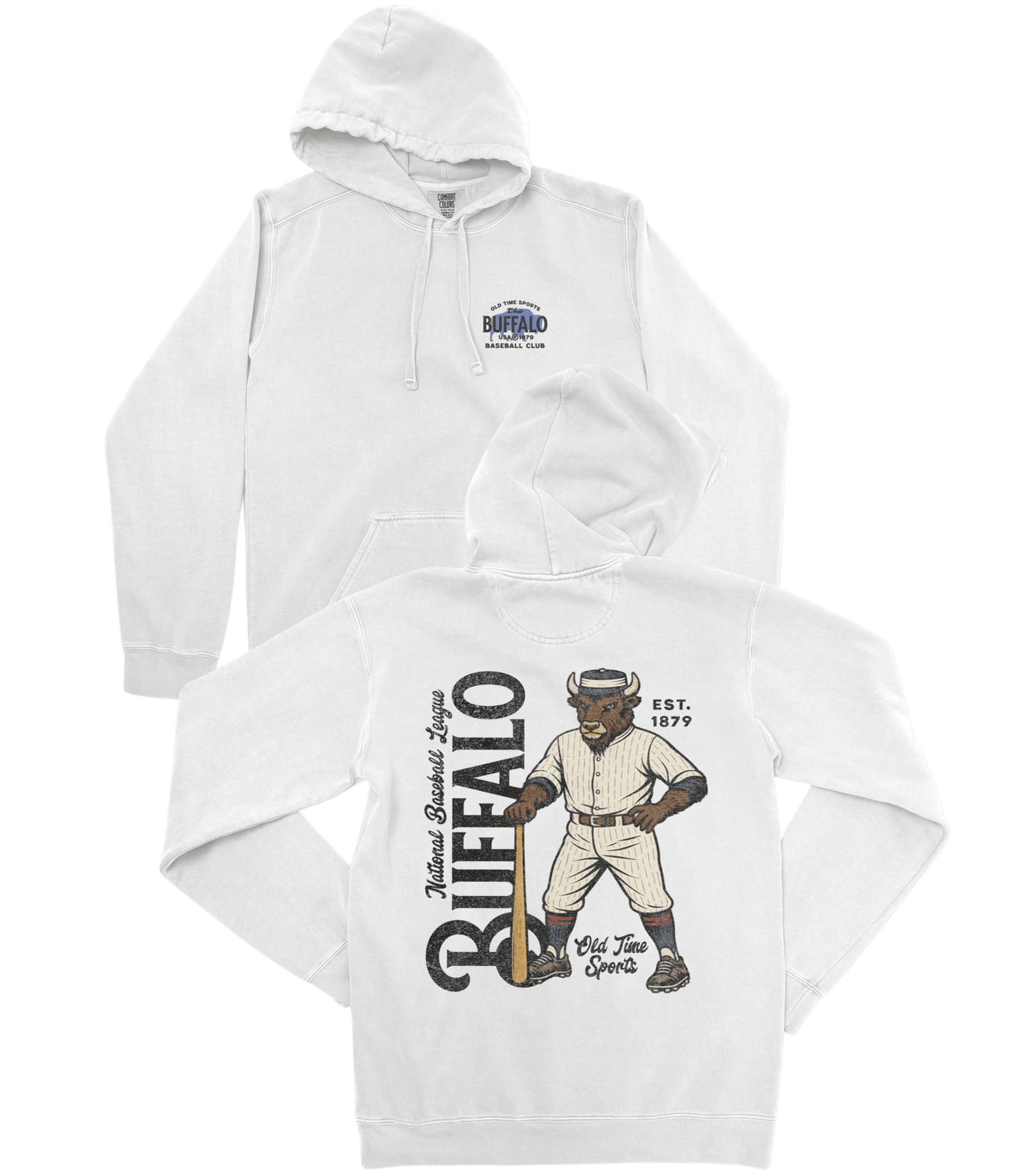 Old Time Buffalo Baseball Premium Hoodie