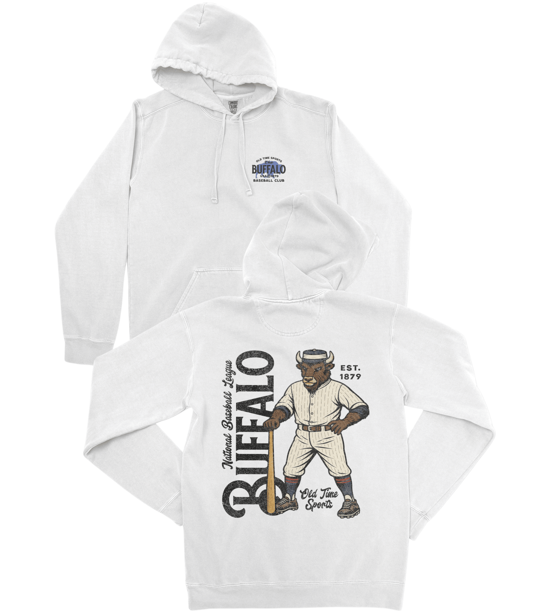 Old Time Buffalo Baseball Premium Hoodie