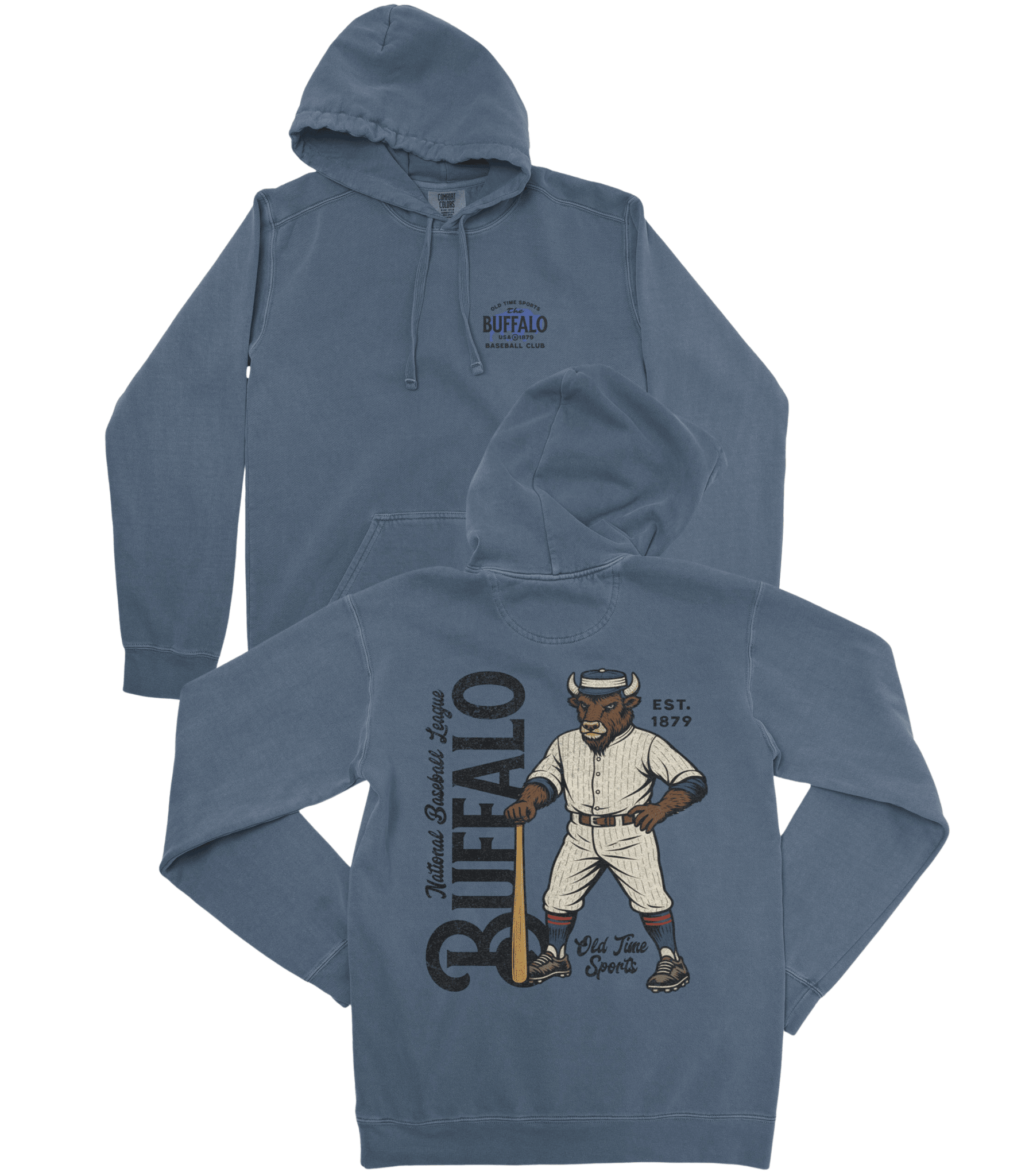 Old Time Buffalo Baseball Premium Hoodie