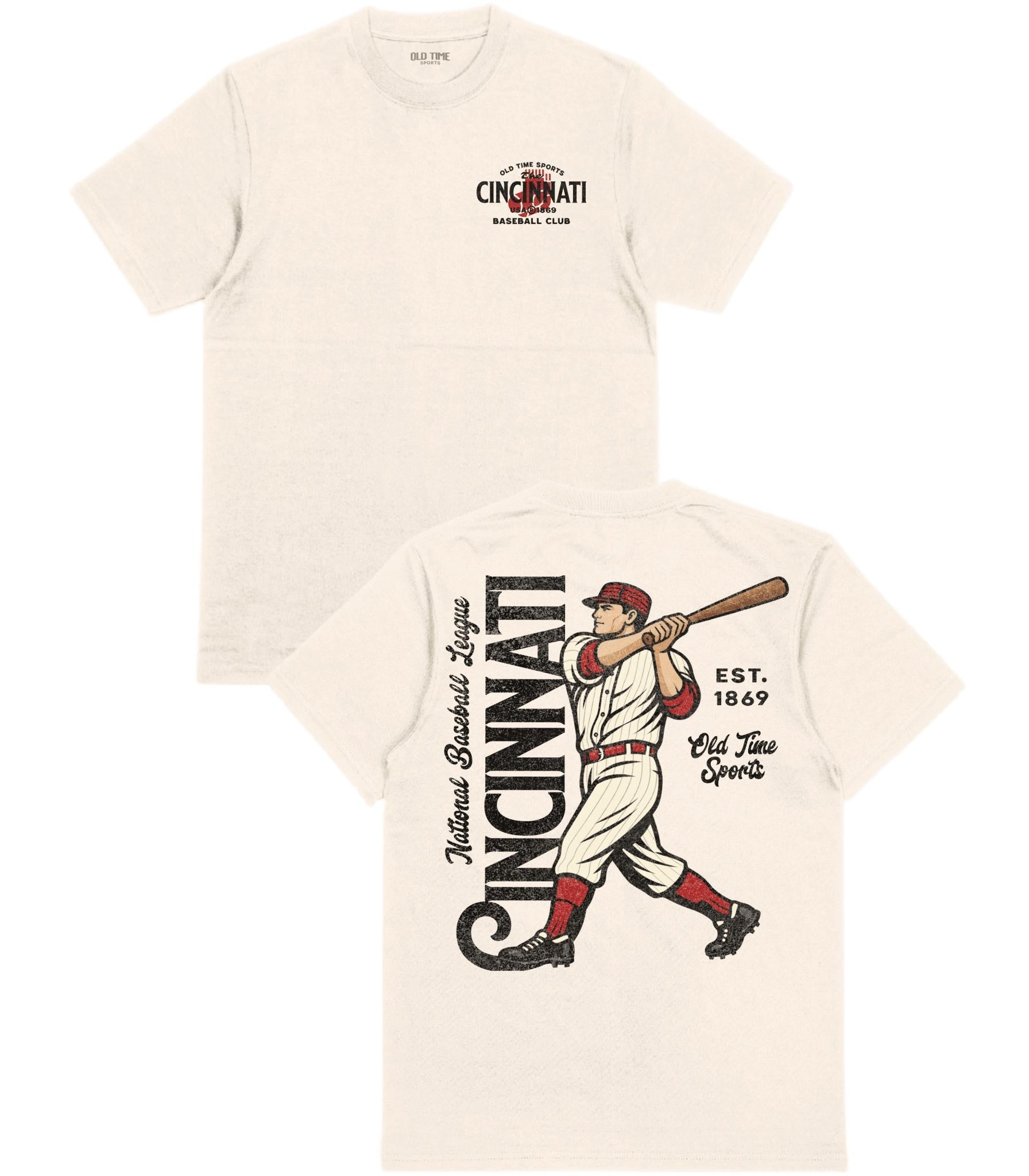 Old Time Cincinnati Baseball T-Shirt - Old Time Sports
