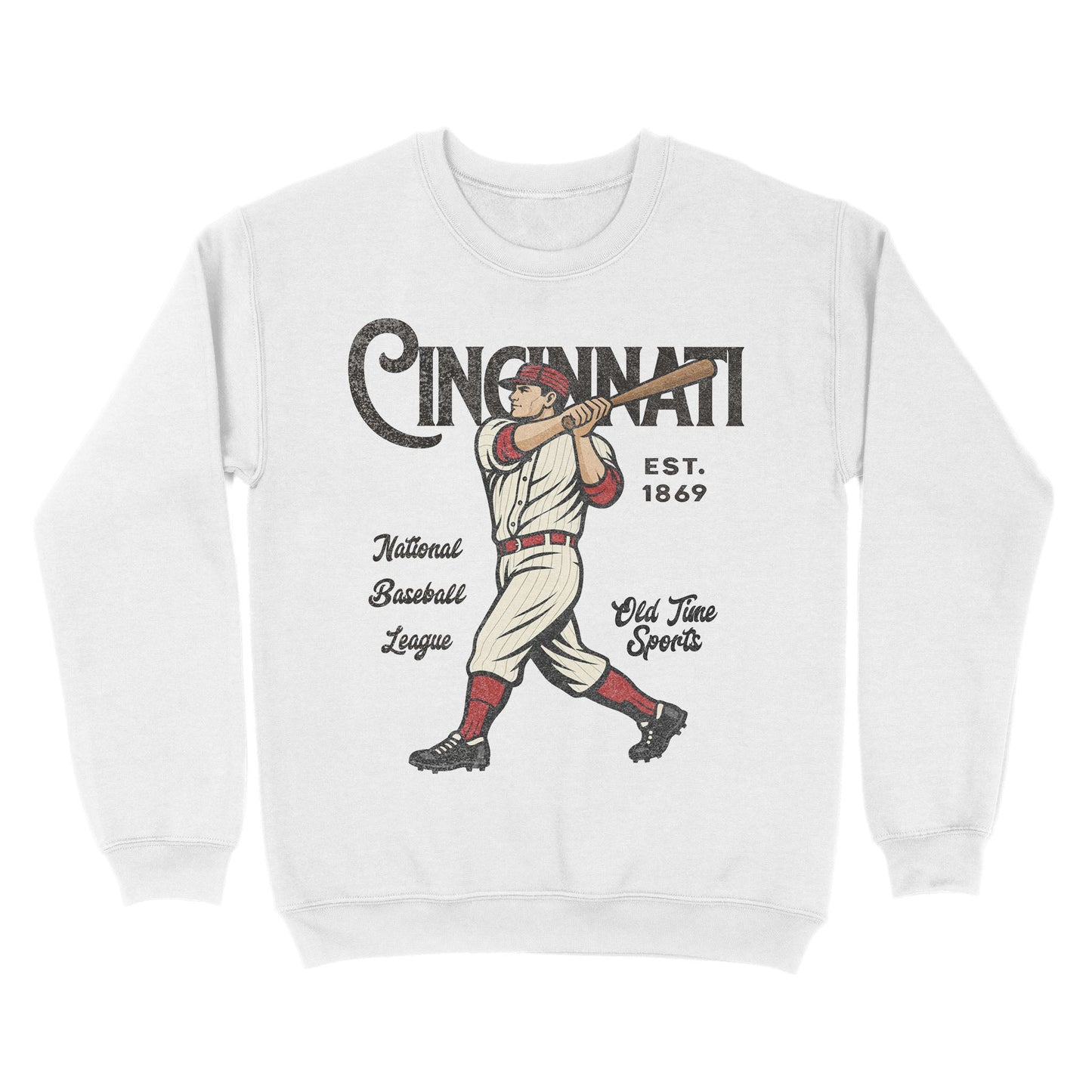 Old Time Cincinnati Basic Crewneck - Old Time Sports