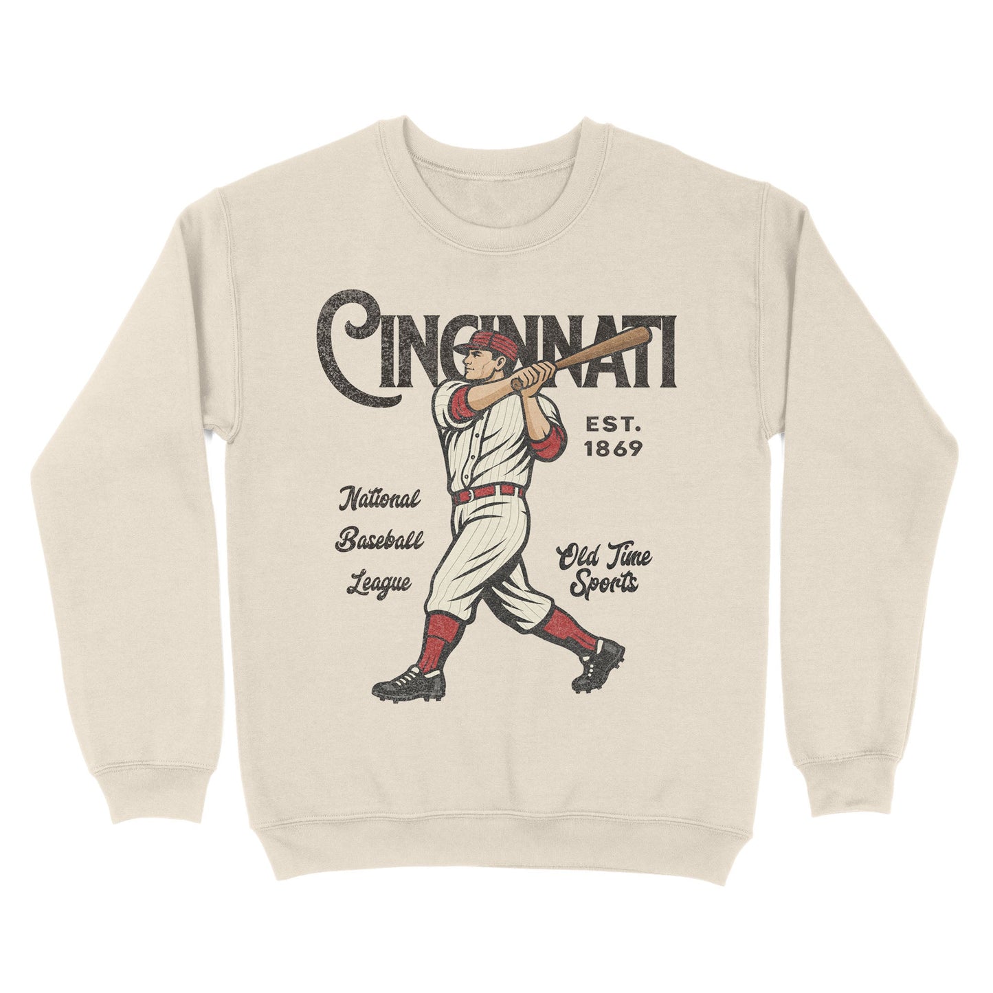 Old Time Cincinnati Basic Crewneck - Old Time Sports
