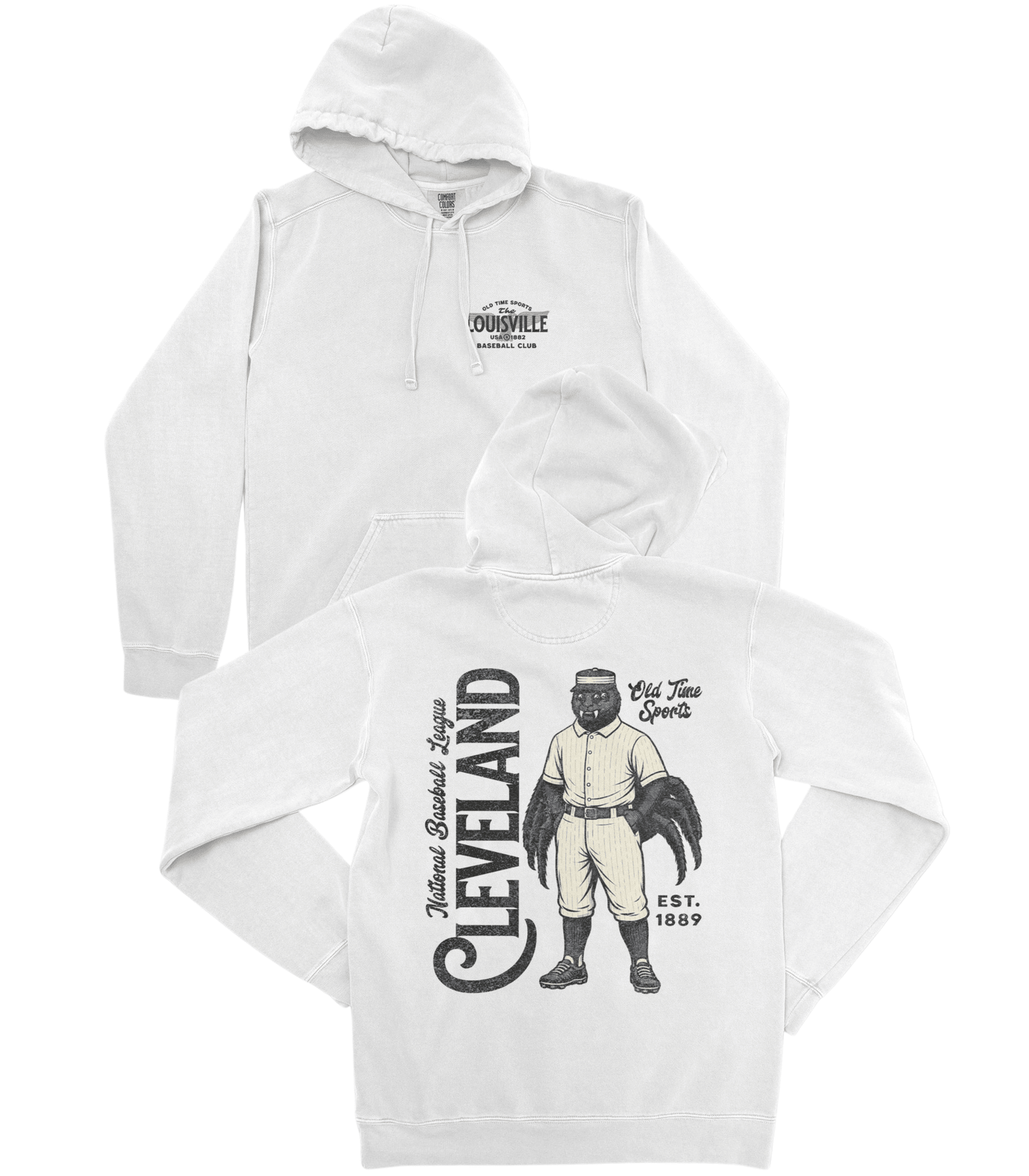 Old Time Cleveland Baseball Premium Hoodie