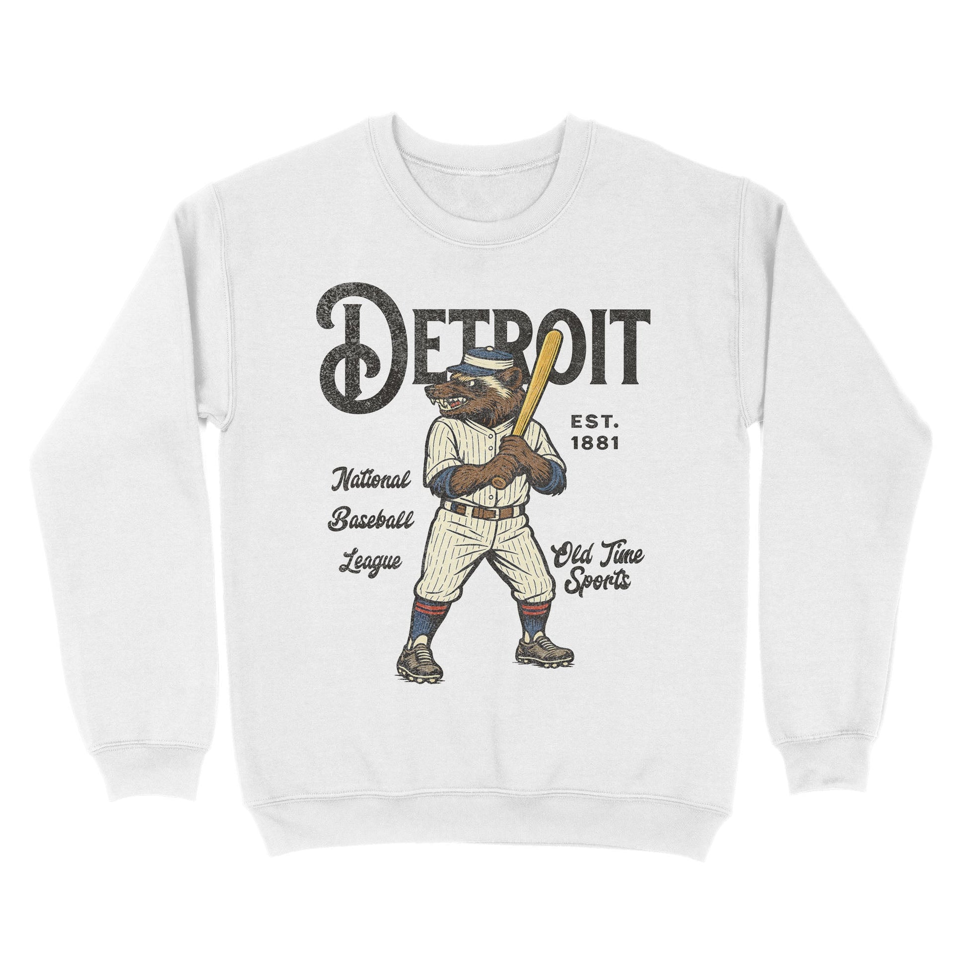 Old Time Detroit Basic Crewneck - Old Time Sports