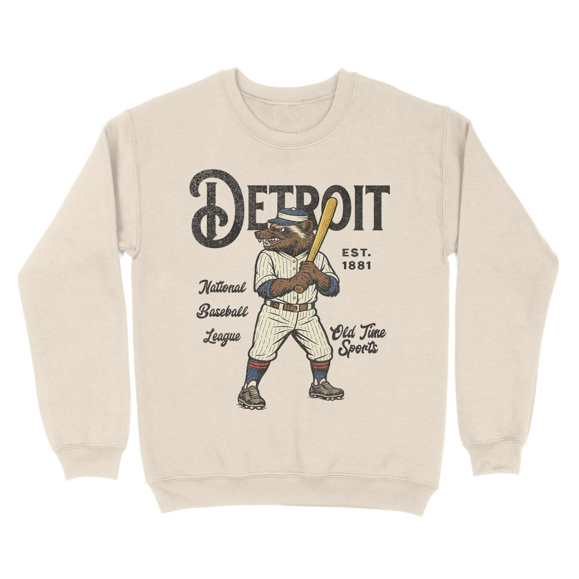 Old Time Detroit Basic Crewneck - Old Time Sports