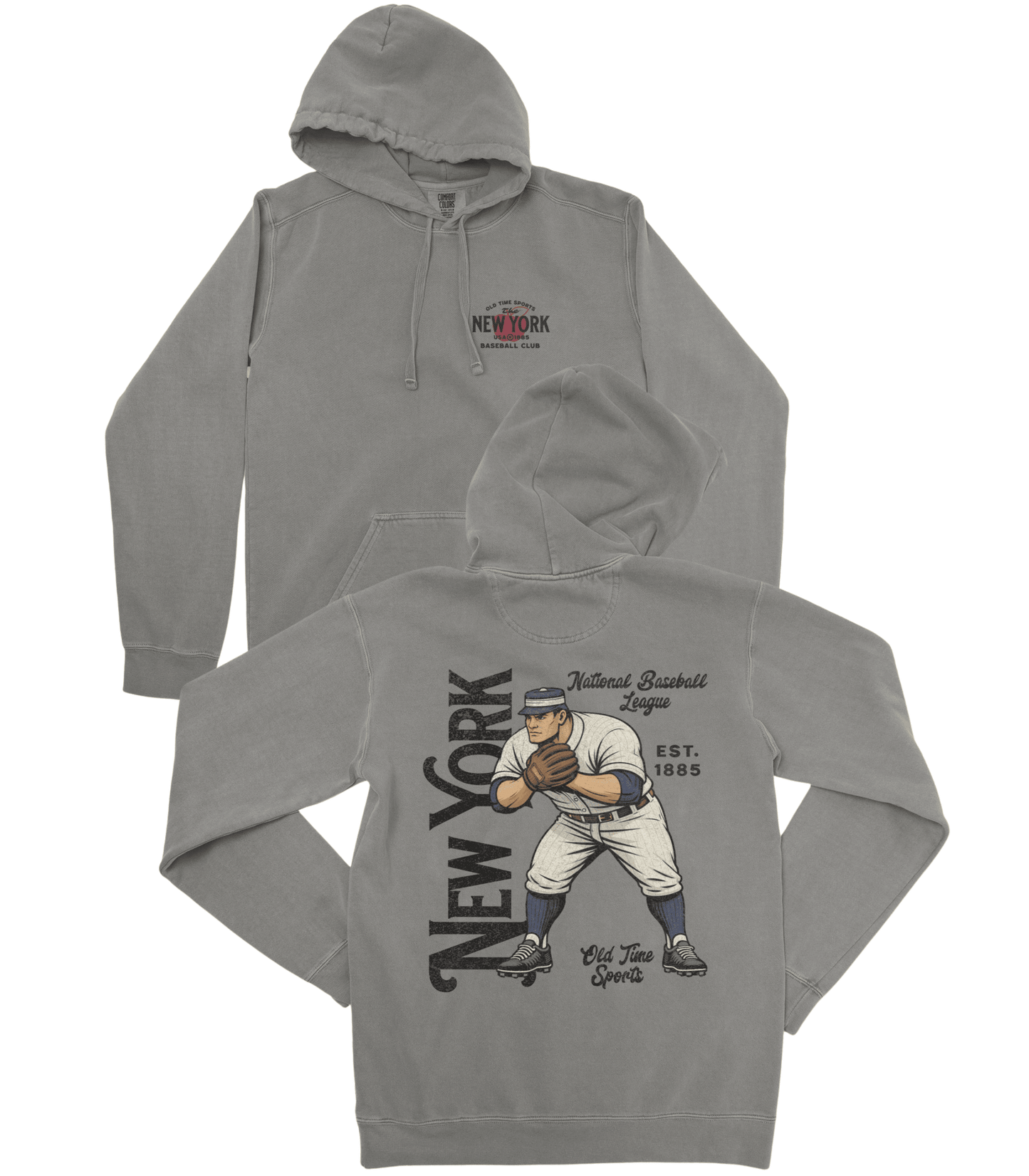 Old Time New York Baseball Premium Hoodie