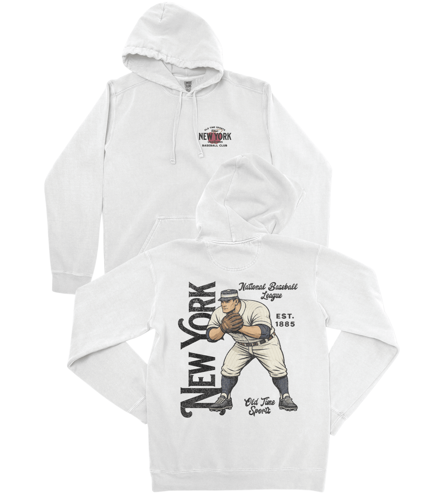 Old Time New York Baseball Premium Hoodie