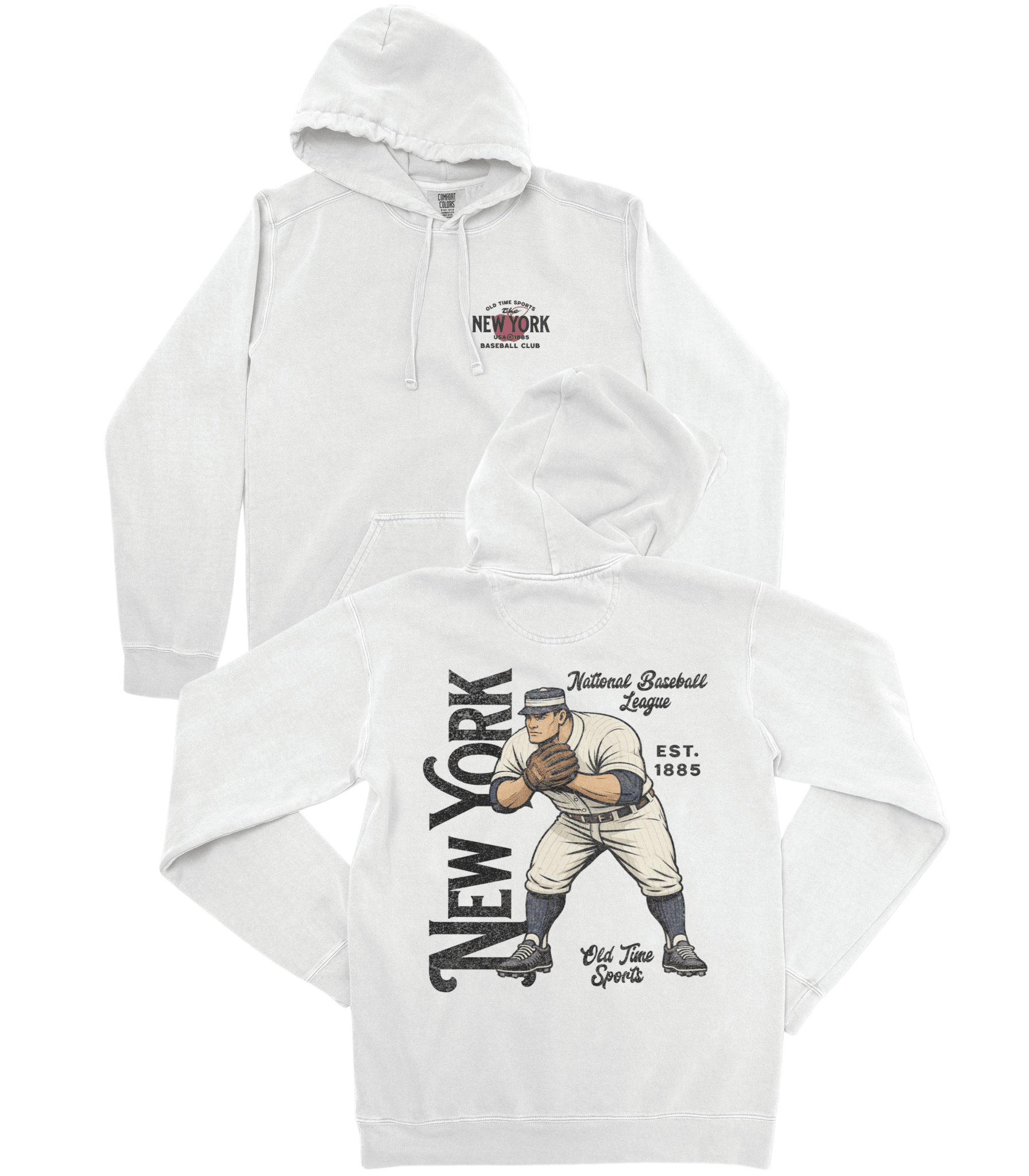 Old Time New York Baseball Premium Hoodie