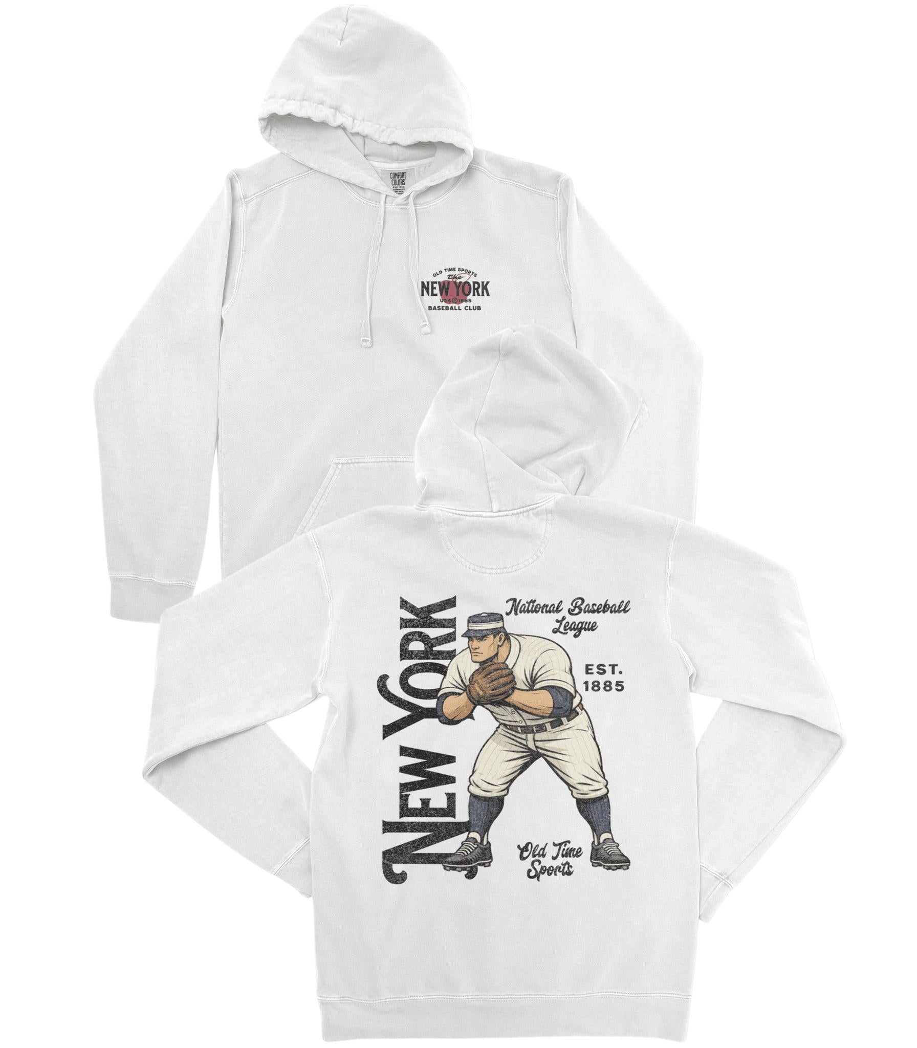 Old Time New York Baseball Premium Hoodie - Old Time Sports