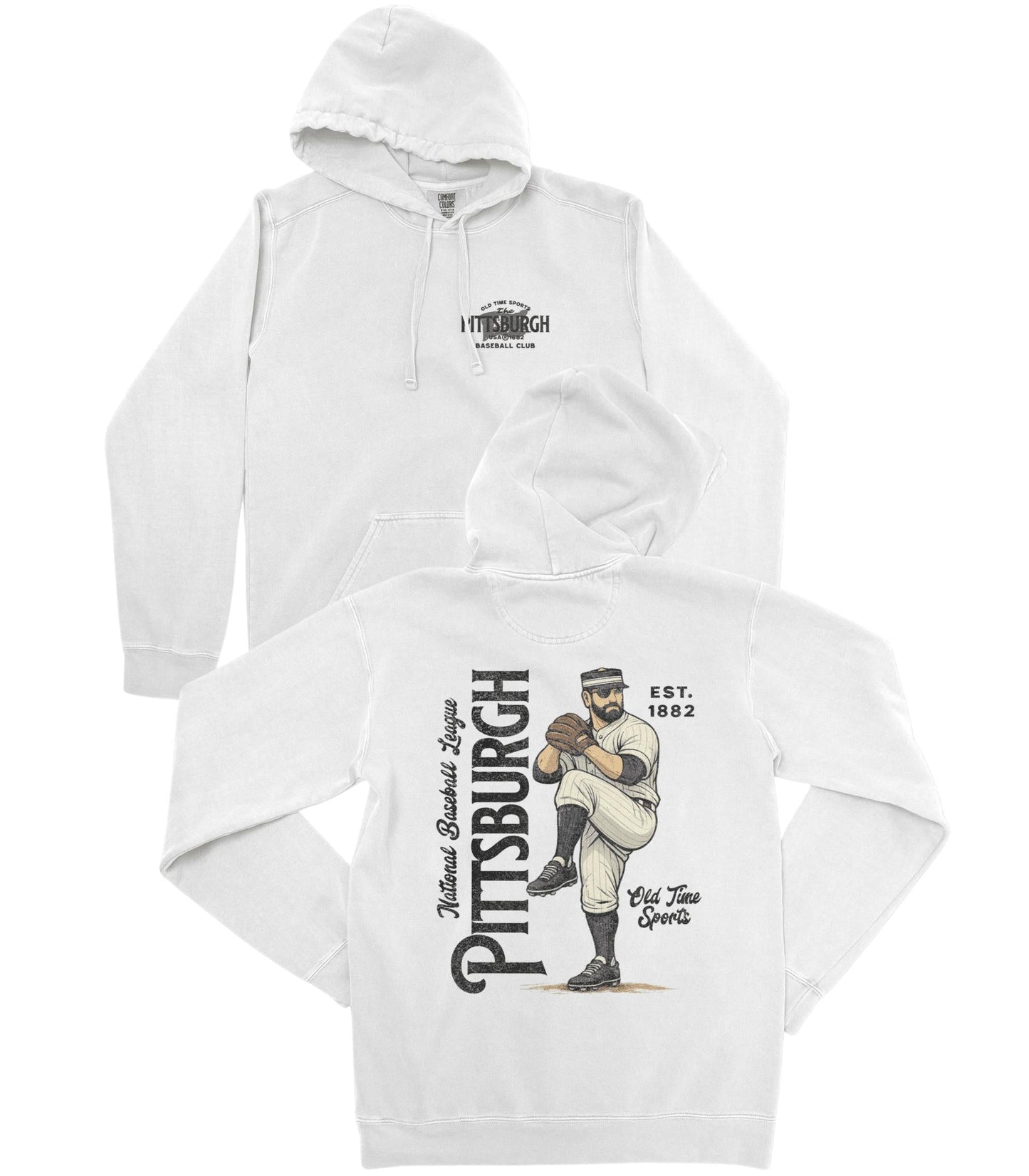 Old Time Pittsburgh Baseball Premium Hoodie - Old Time Sports