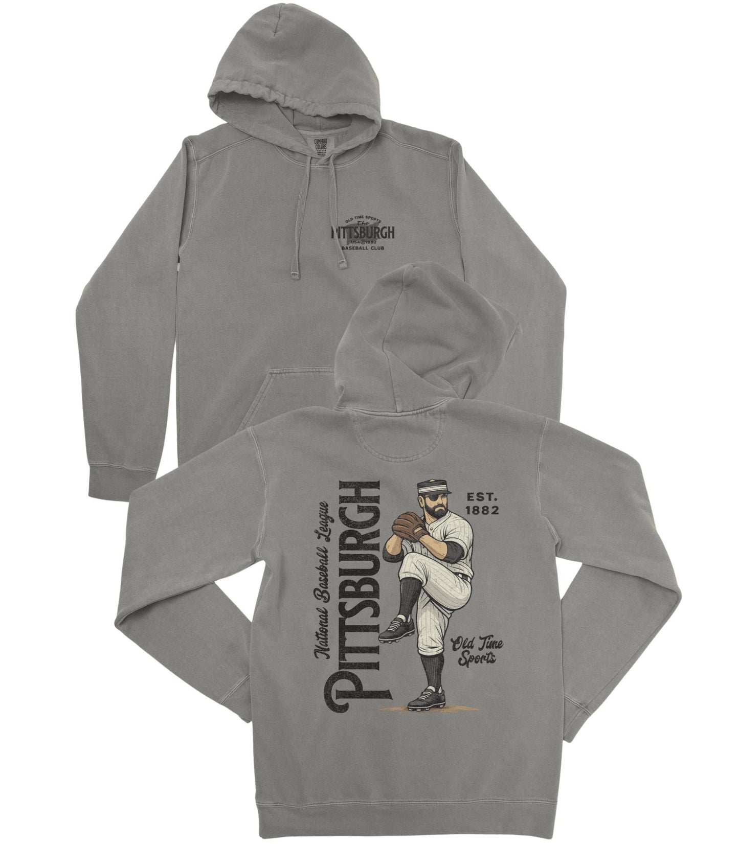 Old Time Pittsburgh Baseball Premium Hoodie - Old Time Sports