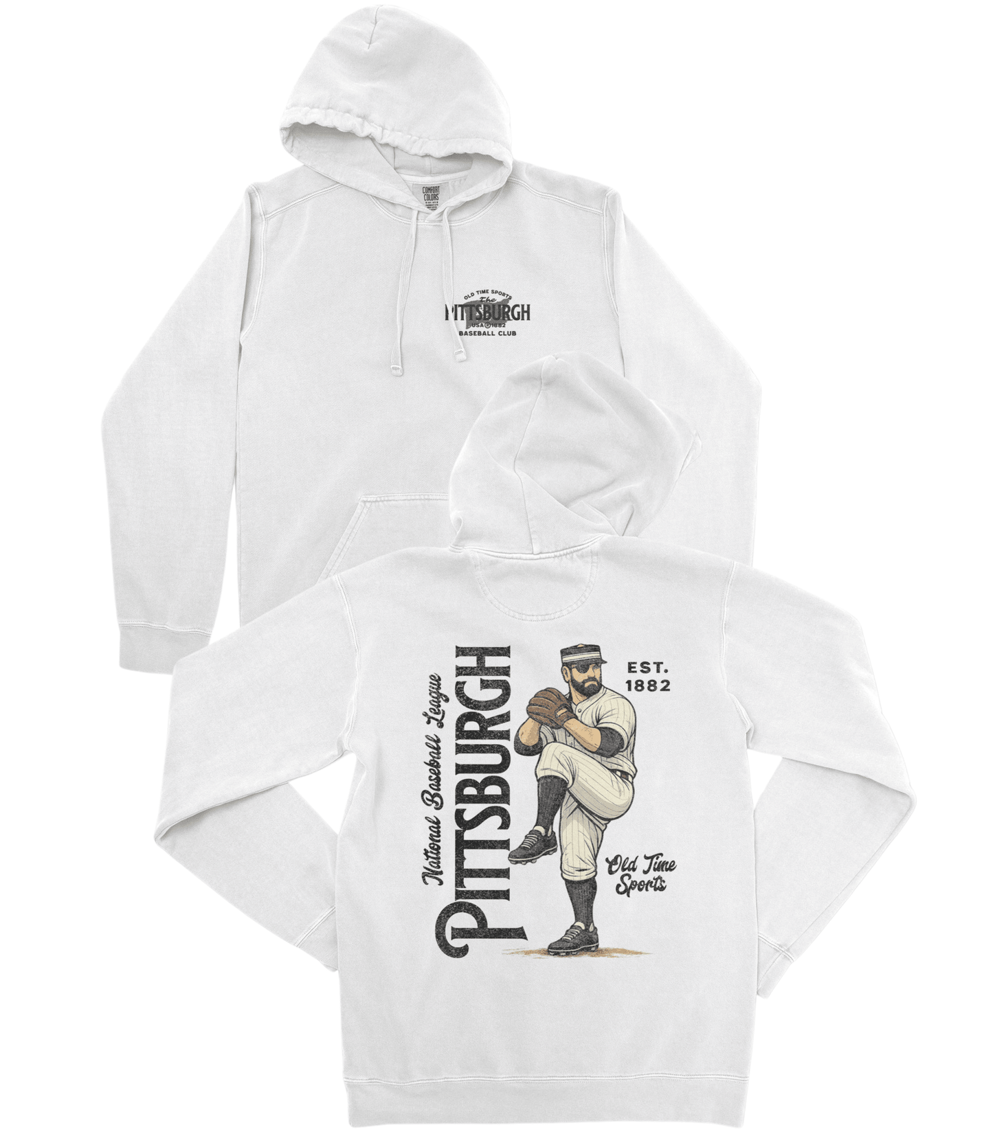 Old Time Pittsburgh Baseball Premium Hoodie