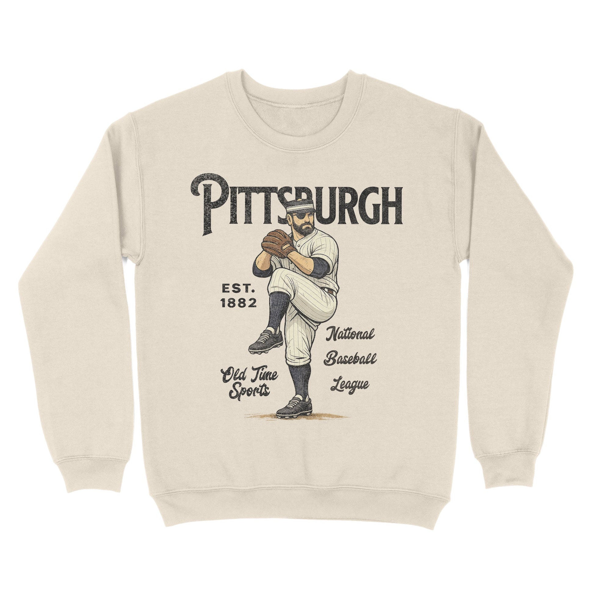 Old Time Pittsburgh Basic Crewneck - Old Time Sports