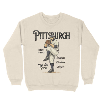 Old Time Pittsburgh Basic Crewneck - Old Time Sports