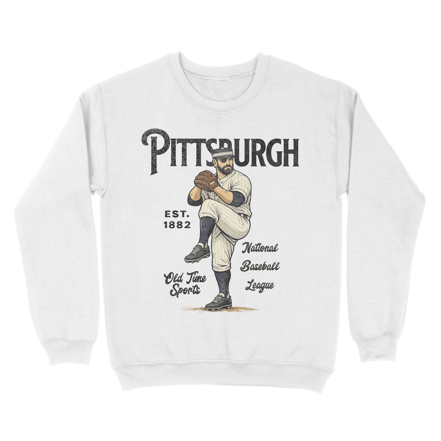 Old Time Pittsburgh Basic Crewneck - Old Time Sports