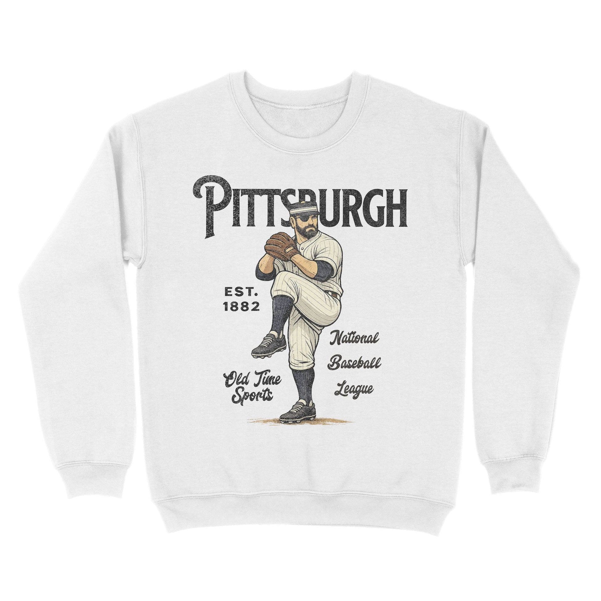 Old Time Pittsburgh Basic Crewneck - Old Time Sports