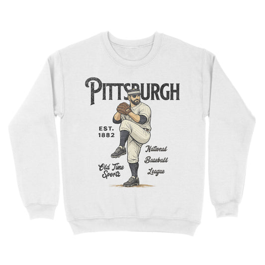 Old Time Pittsburgh Basic Crewneck - Old Time Sports