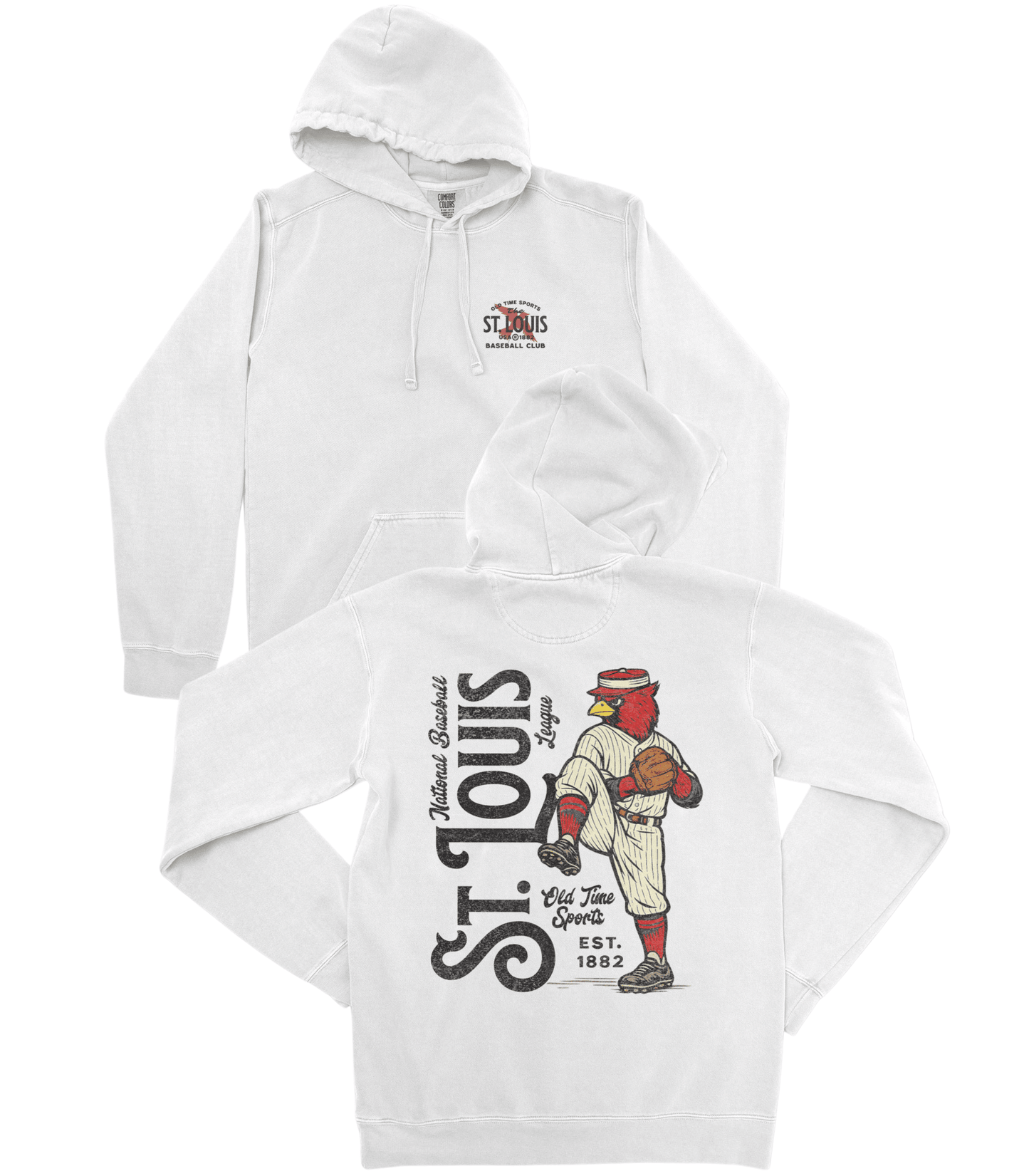 Old Time St. Louis Baseball Premium Hoodie