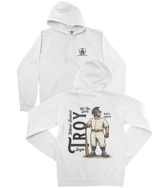 Old Time Troy Baseball Premium Hoodie