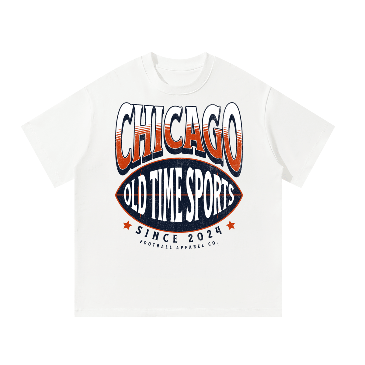 OTS Football CHI Heavyweight Tee - Old Time Sports