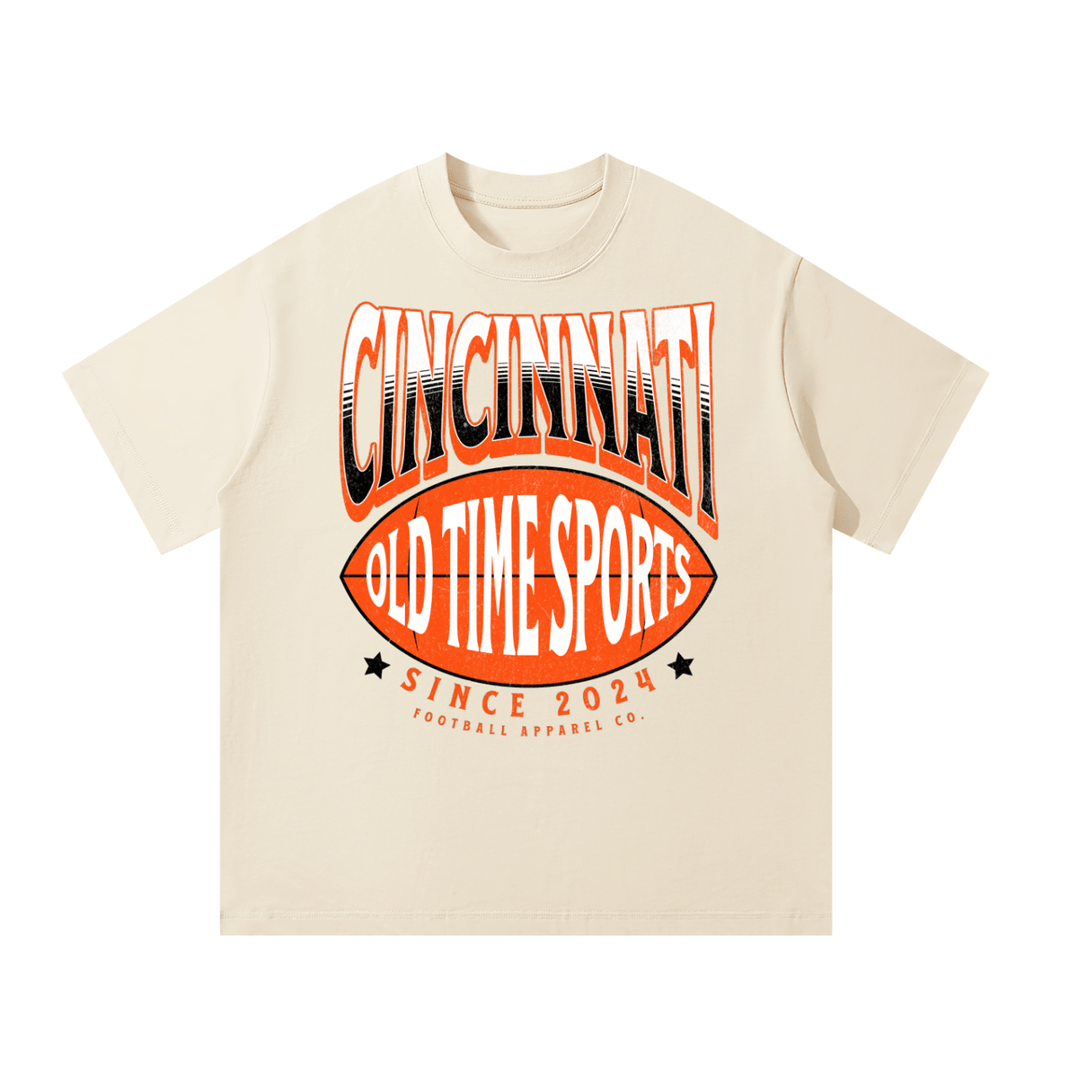 OTS Football CIN Heavyweight Tee - Old Time Sports