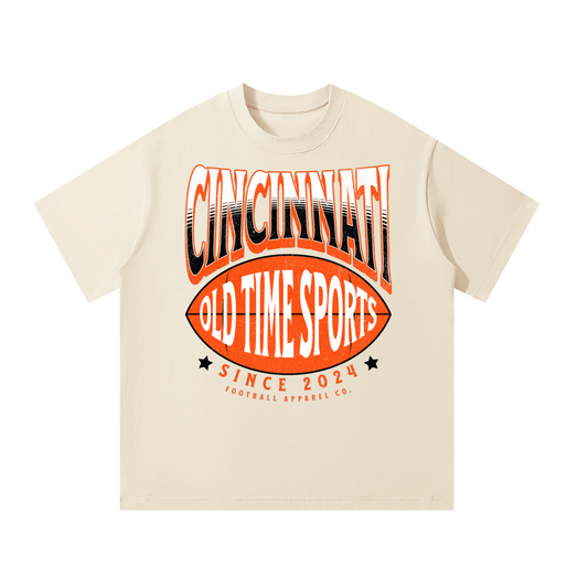OTS Football CIN Heavyweight Tee - Old Time Sports