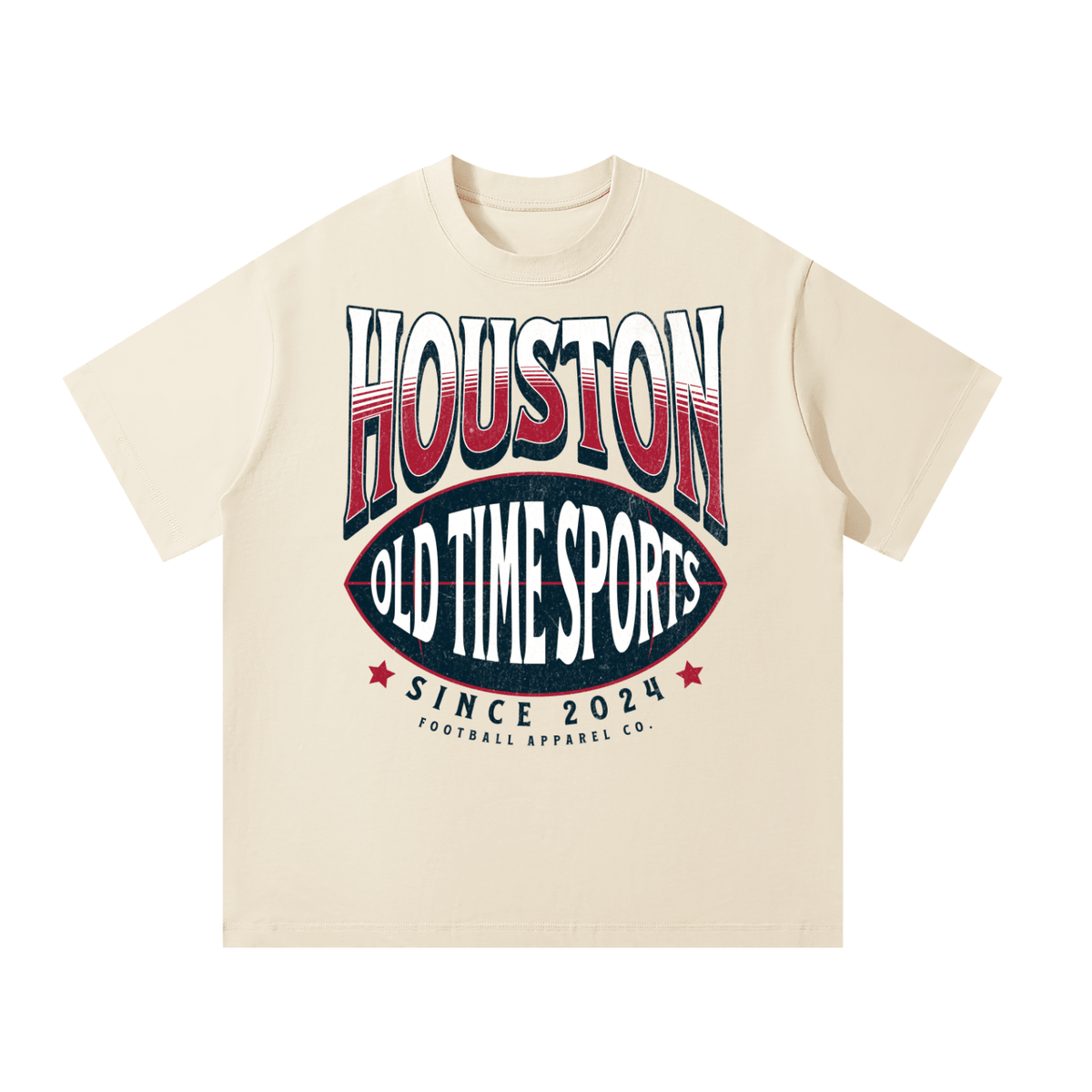 OTS Football HOU Heavyweight Tee - Old Time Sports