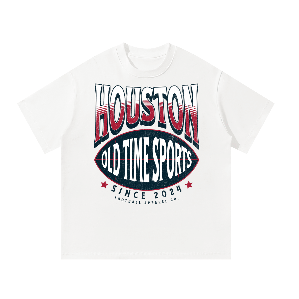 OTS Football HOU Heavyweight Tee - Old Time Sports