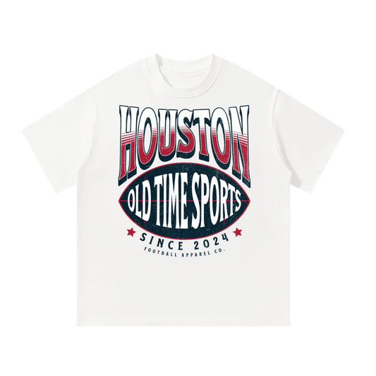 OTS Football HOU Heavyweight Tee - Old Time Sports