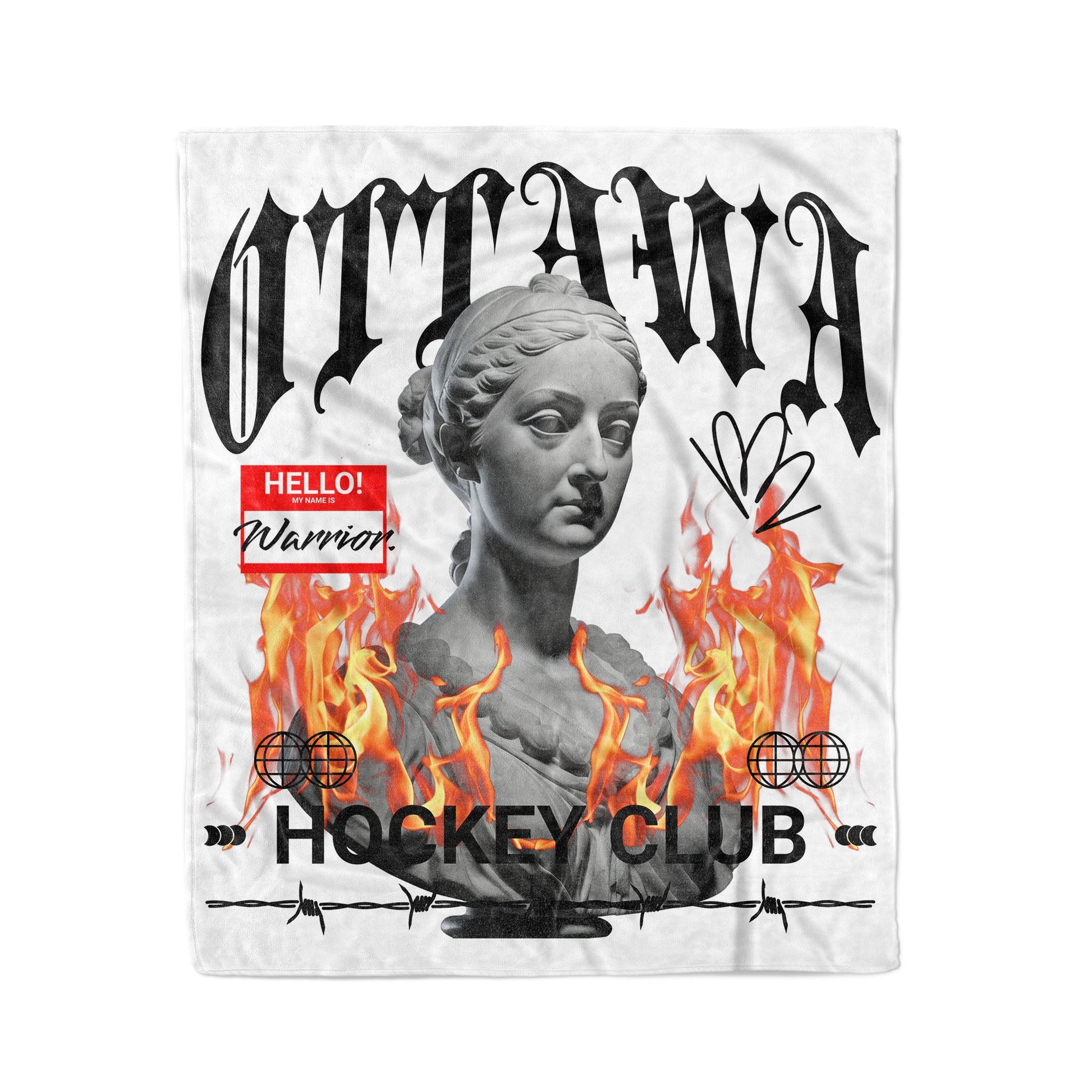 Ottawa Women's HC 50x60in Fleece Blanket - Old Time Sports