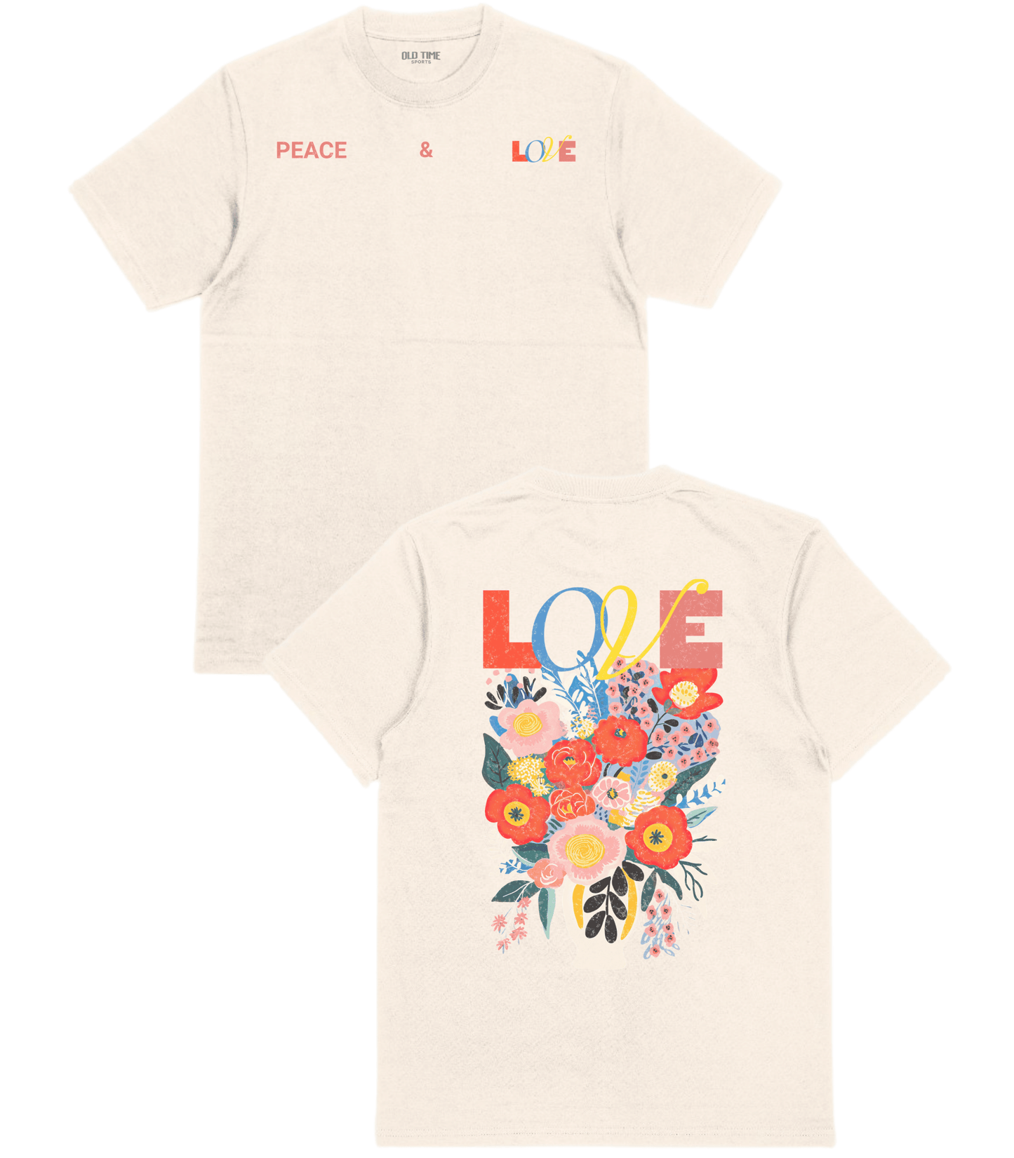 Peace & Love T-Shirt - Old Time Sports