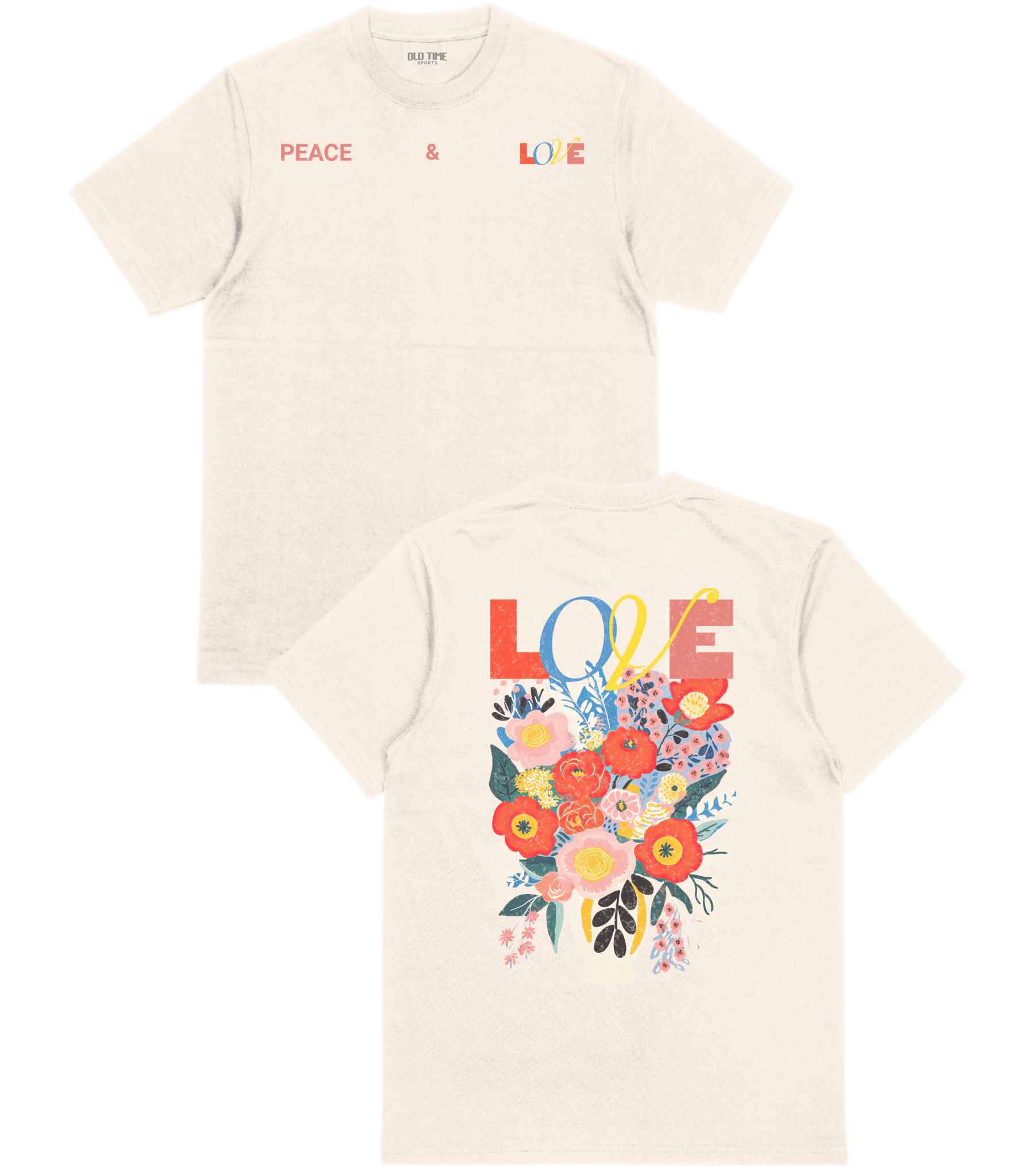 Peace & Love T-Shirt - Old Time Sports