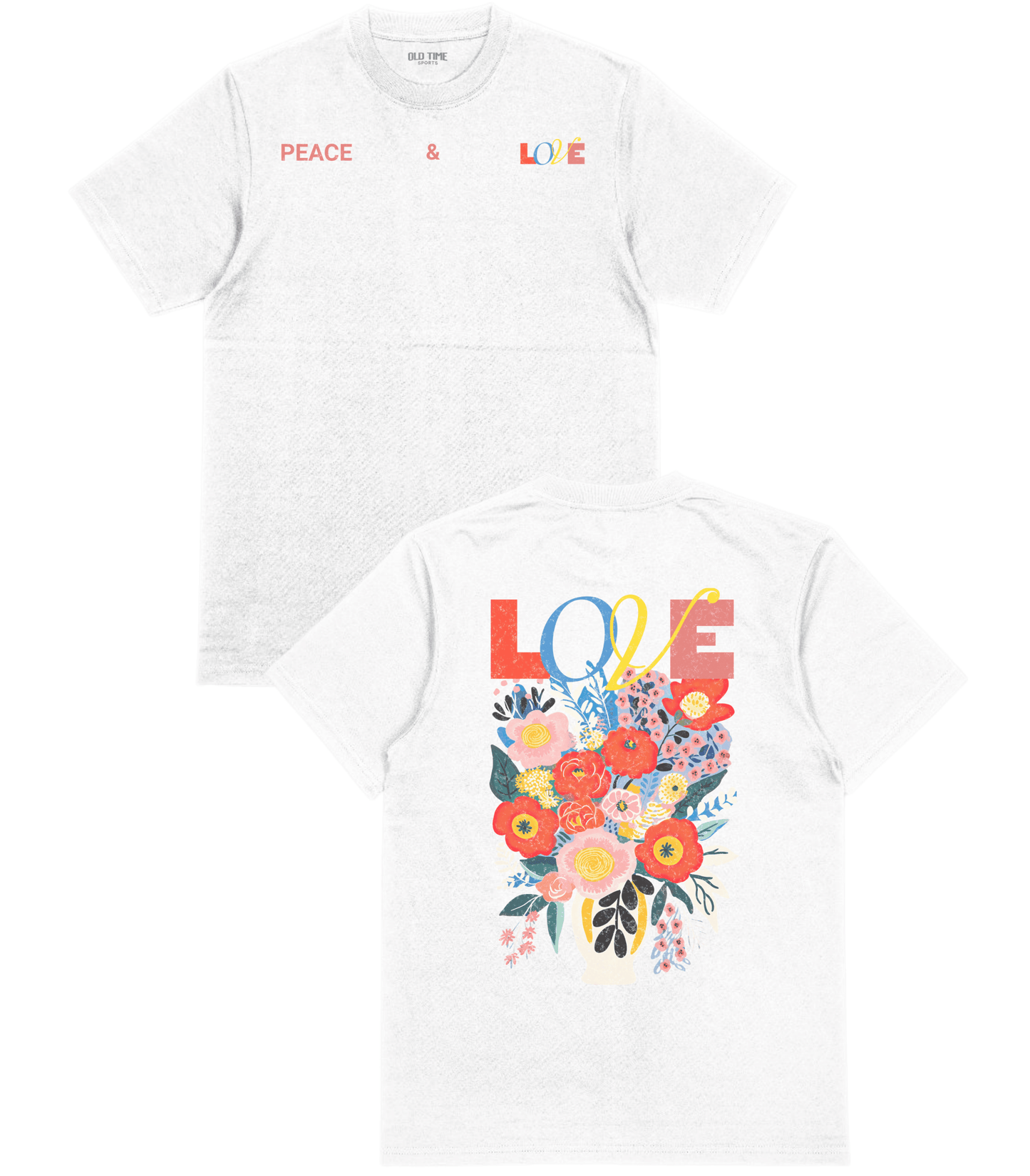 Peace & Love T-Shirt - Old Time Sports