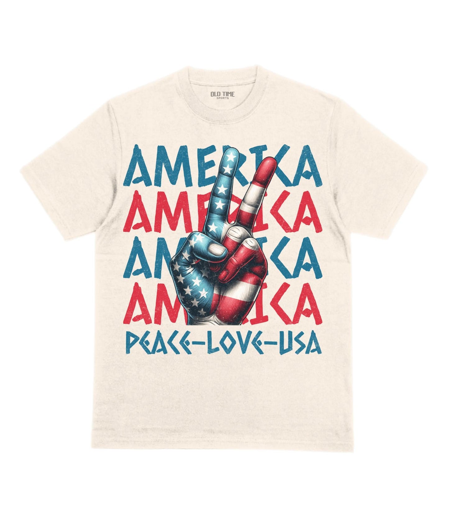 Peace Love USA T-Shirt - Old Time Sports