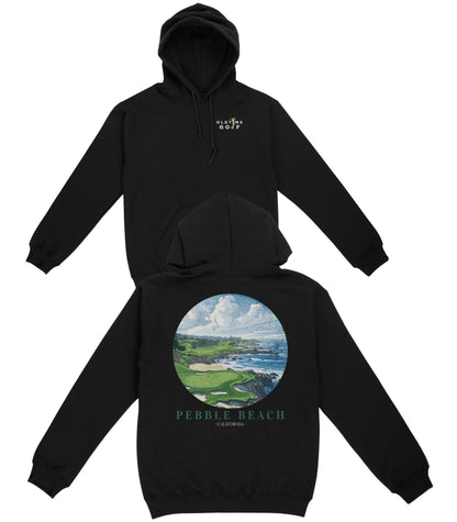 Pebble Beach, CA Golf Basic Hoodie - Old Time Sports