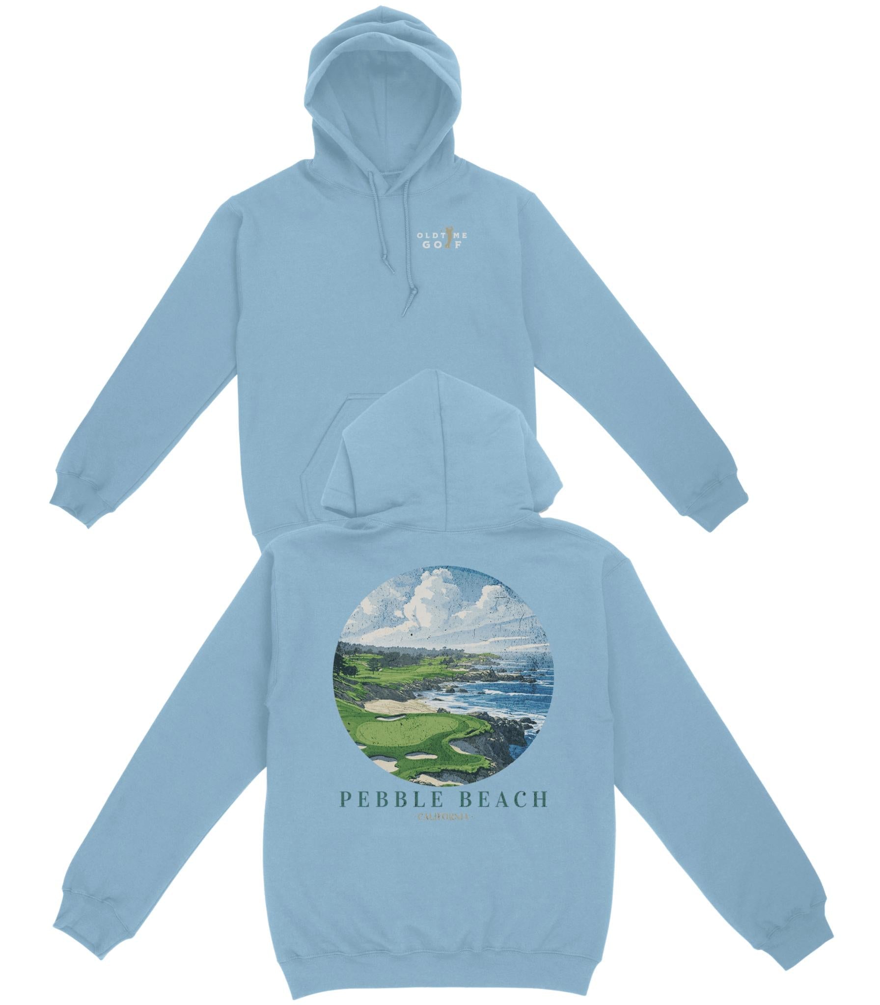 Pebble Beach, CA Golf Basic Hoodie - Old Time Sports