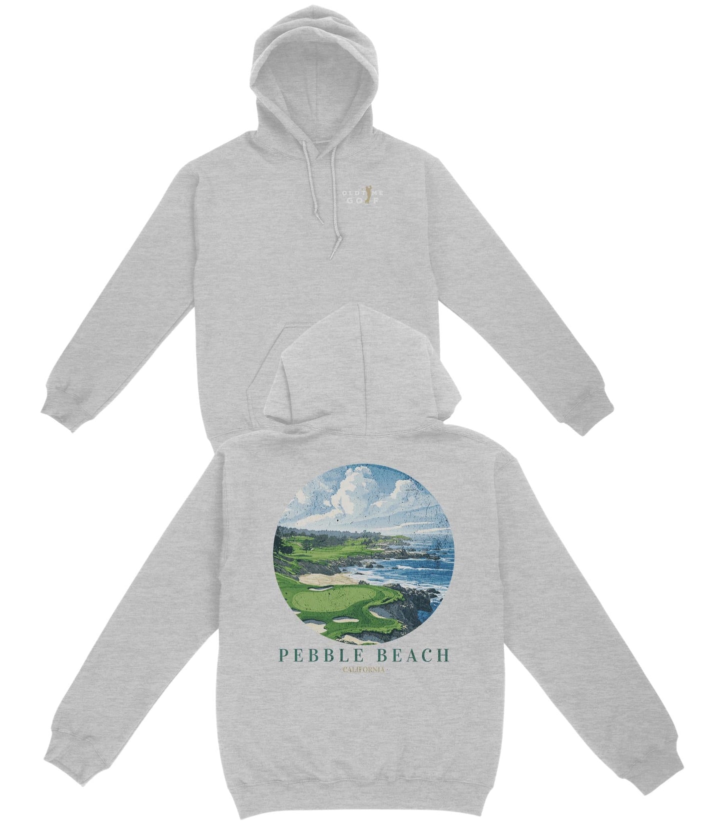 Pebble Beach, CA Golf Basic Hoodie - Old Time Sports